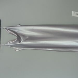 Large Bebe Satin Slip Cowl Dress